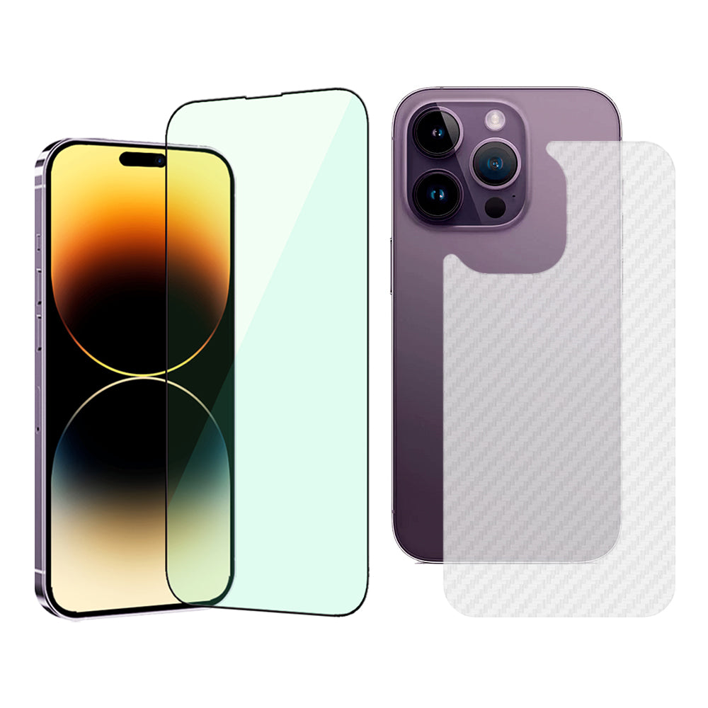 TGVI'S For iPhone 14 Pro Max Eye Protection Film High Aluminum-Silicon Glass Screen Protector+Back Protector TGVI'S For iPhone 14 Pro Max Eye Protection Film High Aluminum-Silicon Glass Screen Protector+Back Protector